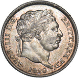 1820 Shilling - George III British Silver Coin - Nice