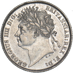 1821 Shilling - George IV British Silver Coin - Very Nice