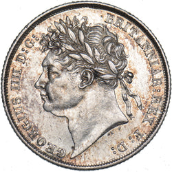 1824 Shilling - George IV British Silver Coin - Very Nice