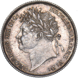1825 Shilling (Laureate Head) - George IV British Silver Coin - Very Nice