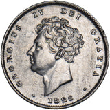 1826 Shilling - George IV British Silver Coin - Very Nice