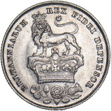 1826 Shilling - George IV British Silver Coin - Very Nice