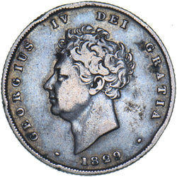 1829 Shilling - George IV British Silver Coin