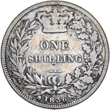 1836 Shilling - William IV British Silver Coin