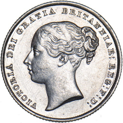 1844 Shilling - Victoria British Silver Coin - Very Nice