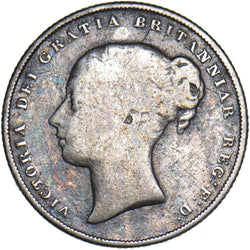 1857 Shilling - Victoria British Silver Coin