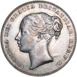 1858 Shilling (8 Over 9) - Victoria British Silver Coin - Nice