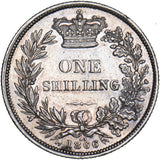 1866 Shilling (Die no. 43) - Victoria British Silver Coin - Very Nice