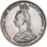 1887 Shilling - Victoria British Silver Coin - Very Nice