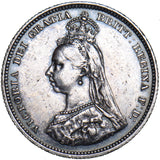 1887 Shilling - Victoria British Silver Coin - Nice