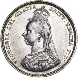 1887 Shilling - Victoria British Silver Coin - Nice