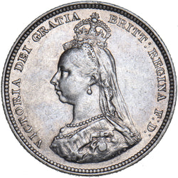 1887 Shilling - Victoria British Silver Coin - Nice