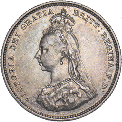 1887 Shilling - Victoria British Silver Coin - Nice