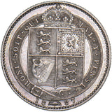 1887 Shilling - Victoria British Silver Coin - Nice