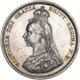 1887 Shilling - Victoria British Silver Coin - Superb