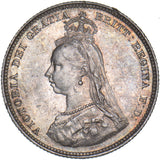 1887 Shilling - Victoria British Silver Coin - Very Nice