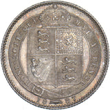 1887 Shilling - Victoria British Silver Coin - Very Nice