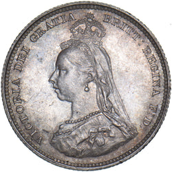 1887 Shilling - Victoria British Silver Coin - Superb