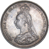 1887 Shilling - Victoria British Silver Coin - Superb