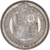 1887 Shilling - Victoria British Silver Coin - Superb