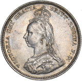 1887 Shilling - Victoria British Silver Coin - Very Nice