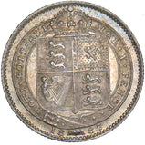 1887 Shilling - Victoria British Silver Coin - Very Nice