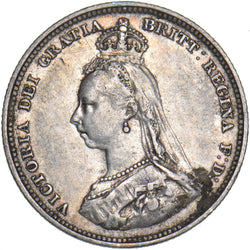 1887 Shilling - Victoria British Silver Coin - Nice