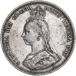 1887 Shilling - Victoria British Silver Coin - Nice