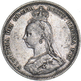 1887 Shilling - Victoria British Silver Coin - Nice