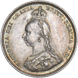 1888 Shilling - Victoria British Silver Coin - Very Nice