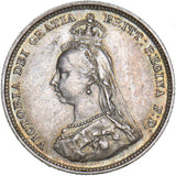 1888 Shilling - Victoria British Silver Coin - Very Nice