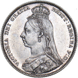 1889 Shilling - Victoria British Silver Coin - Very Nice
