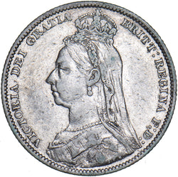 1889 Shilling - Victoria British Silver Coin - Nice