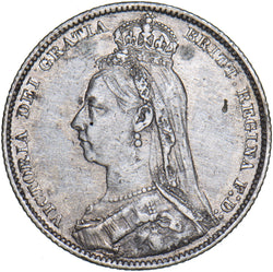 1890 Shilling - Victoria British Silver Coin - Nice