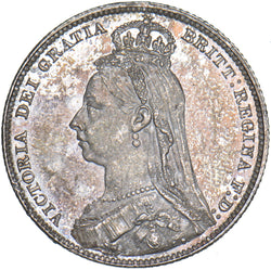 1891 Shilling - Victoria British Silver Coin - Very Nice
