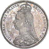 1891 Shilling - Victoria British Silver Coin - Very Nice