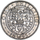 1895 Shilling - Victoria British Silver Coin - Very Nice