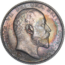 1902 Matt Proof Shilling - Edward VII British Silver Coin - Superb