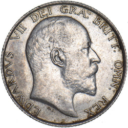 1902 Shilling - Edward VII British Silver Coin - Very Nice