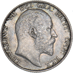 1902 Shilling - Edward VII British Silver Coin - Nice