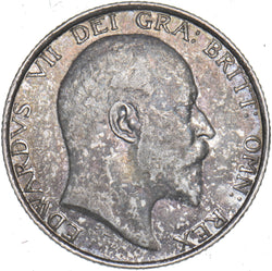1902 Shilling - Edward VII British Silver Coin - Nice