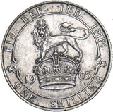 1905 Shilling - Edward VII British Silver Coin - Very Nice
