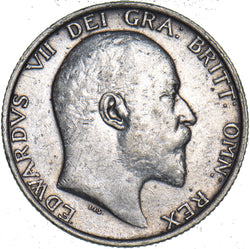 1907 Shilling - Edward VII British Silver Coin - Nice