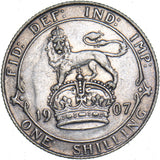 1907 Shilling - Edward VII British Silver Coin - Nice