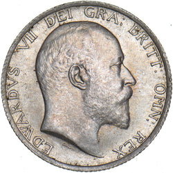 1910 Shilling - Edward VII British Silver Coin - Superb