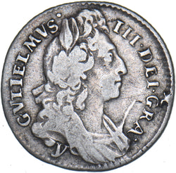 1696 y Sixpence (York Mint) - William III British Silver Coin