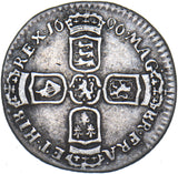 1696 y Sixpence (York Mint) - William III British Silver Coin