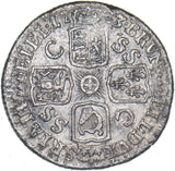 1723 SSC Sixpence - George I British Silver Coin