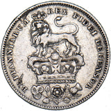 1826 Sixpence - George IV British Silver Coin - Nice