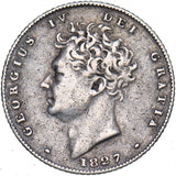 1827 Sixpence - George IV British Silver Coin - Nice